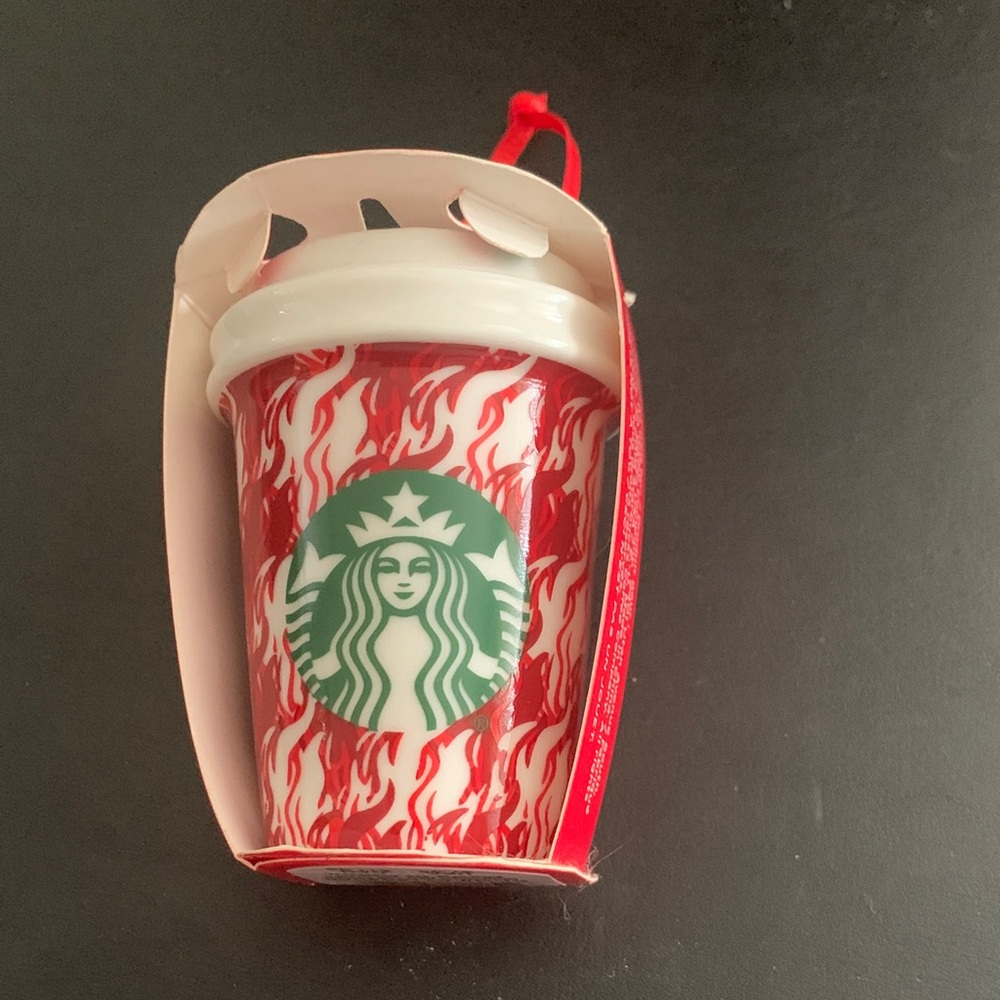 Starbucks 2018 Red and White Flame Ornament